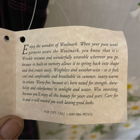 90s vintage deadstock black purple plaid wool sleeveless sheath style midi dress - Picture 7 of 8